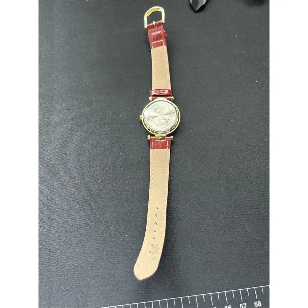 Gold Tone Red Dial And Band Women’s Quartz Watch